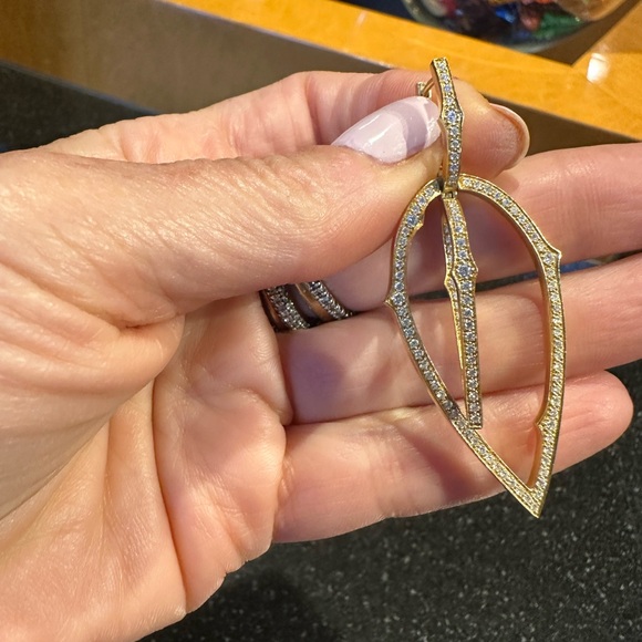 Stephen Webster 18k Yellow Gold and Diamond Convertible Earrings - Picture 11 of 11